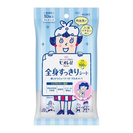 Kao Bioreu Total Body Clean Sheet, Portable, 10 Sheets x 5 Pack Set