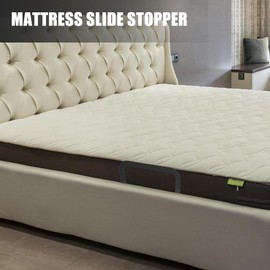 HEALEEP Mattress Slide Stopper: Non Slip Metal Mattress Holder, 10.41X3.54X3in Stabilizer Baffle Gaskets Retainer for Bedroom Bed Frame