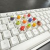 30pcs Cute 3D Keyboard Stickers for Nail-Art Typing,Resin Fruits Shape