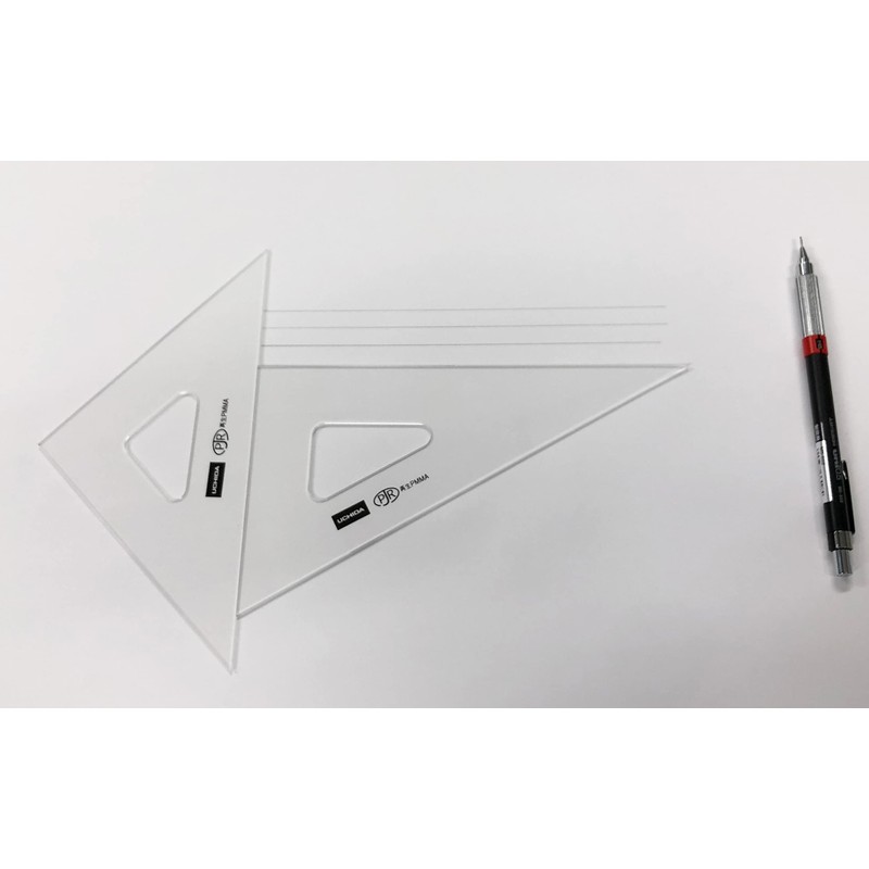 utida Triangle Ruler 30 cm X 2 mm Beveled 1
