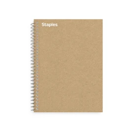 STAPLES Sustainable Earth 749565 Wirebound 1 Subject Notebook 9 1/2-Inch X 6-Inch Each (16769)
