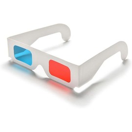 3Pcs Blue and Red Unisex 3D Stereo Glasses Foldable 3D Cardboard Glasses for Films, TV, Magazines and More Clever and Attractive,Accessories