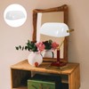 VOSAREA Vintage White Bankers Lamp Shade Replacement Plastic Desk Lamp