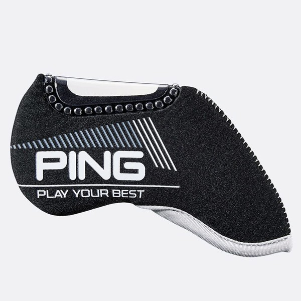 PING 2020 Premium Iron Covers 9 Pieces with Window Neoprene 4 Colors / Golf Head Cover (Black)
