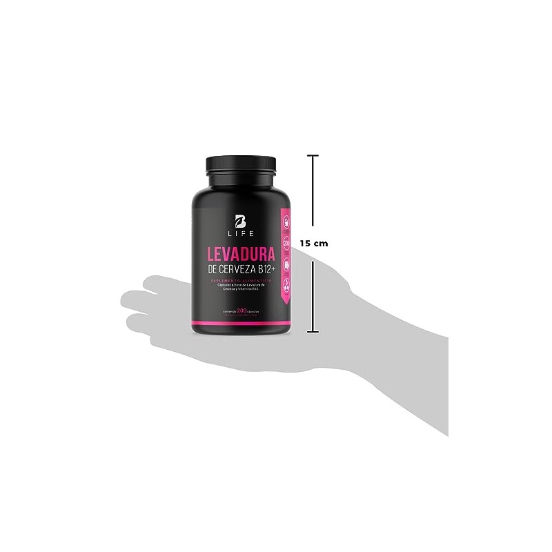 B Life Vitamina B12 y Levadura de Cerveza con 200