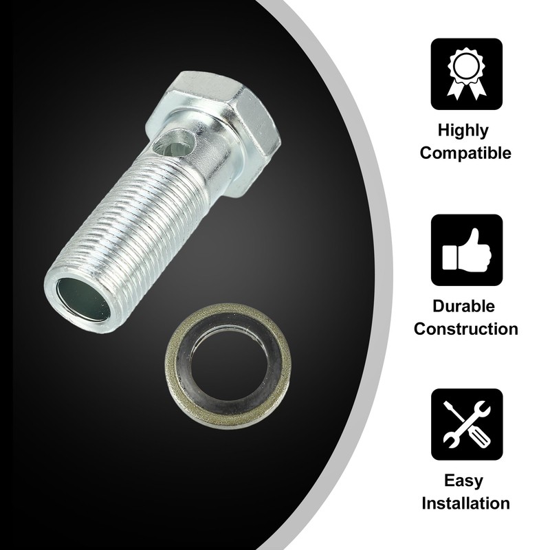 QUARKZMAN Set of 2 Universal Vehicle Banjo Bolt Brake Adaptor