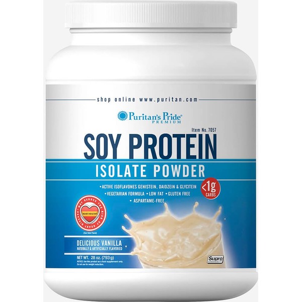 Puritan's Pride Soy Protein Isolate Powder Vanilla-28 oz Powder