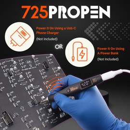 USB-C Wired Soldering Iron with LCD Display, Adjustable Temp, Portable for Electronics Repair
