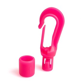 Paracord Planet Bungee Cord End Hooks – Fits 1/8" Shock Cord and Resistance Bands – Neon Pink (20 Pack)