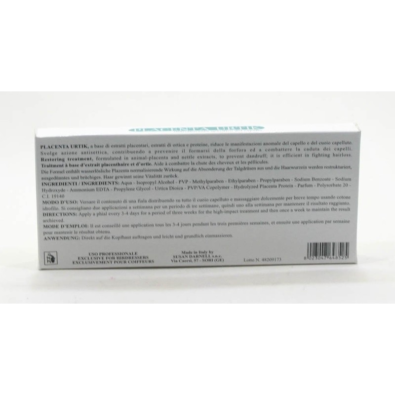 Acetate Specially Hair Placenta Urtik Susan Darnell 12 Ampoules 10