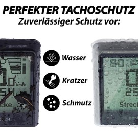 foto-kontor Protective Case Compatible with Bosch Intuvia 100 (BHU3200) E-Bike Transparent Screen Protection Against Water and Mud Set Pedelec Transparent Cover Waterproof Scratch-Resistant Protective