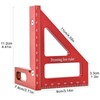 3D Multi Angle Measuring Ruler with 45/90 Degree, Aluminum Alloy