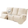 Gennia Waterproof Recliner Sofa Cover,Stretch Reclining Couch Covers with Pockets,Washable