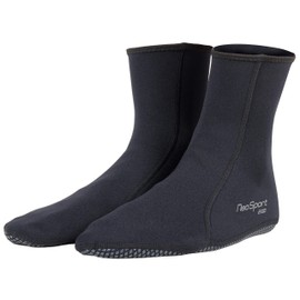 NeoSport Wetsuits Premium Neoprene 2mm Neoprene Water Sock, Black, Size 13