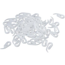 couponhub 50pcs Curtain Hanging Hooks Ring Window Curtain Hanger Hooks White Plastic Curtain Hook for Car Home Office Curtain