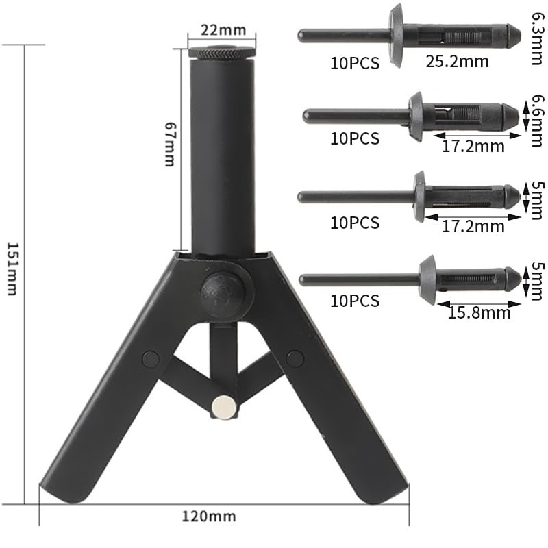 AAGWW Manual Rivet Kit, Plastic Rivet, Rivet Tool, Rivet Splicing