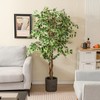SlickBlue Tall Artificial Ficus Tree Indoor Faux Plant with 1008