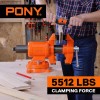 PONY Heavy Duty Bench Vise 5-inch Jaw Width and Opening