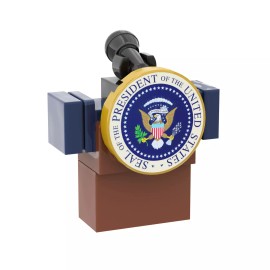 Studbee Presidential Podium - Minifig Scale - Custom Printed - MOC - Brick City