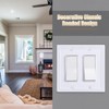 Kisrvopn Metal Outlet Covers Wall Plates, White Beadboard Switch Plate
