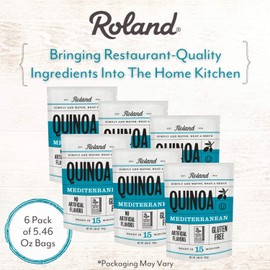 Roland Foods Mediterranean Seasoned Quinoa, 5.46 Ounce Bag, Pack of 6