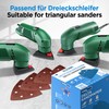 EffektWerk Delta Sandpapers (120 Pack 6 Holes) 93x93x93mm Triangular Sanding