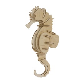 Eco 3D Wooden Puzzle Seahorse from Deluxebase. Animal Themed DIY 3D Puzzle Craft Kit. FSC Sustainable Wood Ocean Animal Toys. Perfect Model Building Kits for Educational Toys and Kids Party Favors