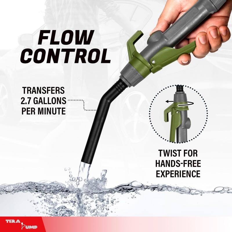 TERA PUMP 2nd Gen. 2.7 GPM Drum Pump USB Rechargeable