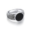 Elegant Men's Ring Made of 925 Sterling Silver with Black