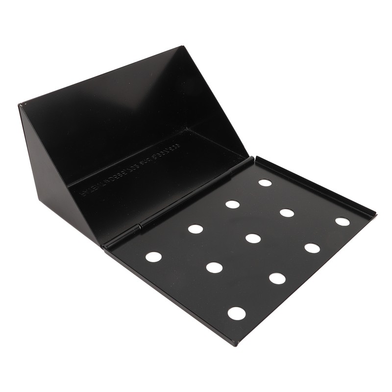 Smoker Box Black V Shape Stainless Steel Anti Stick Large