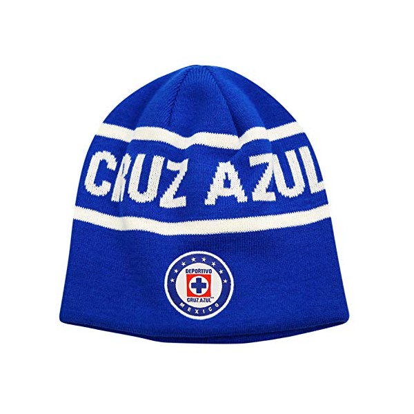 Icon Sports Cruz Azul Beanie – Official Soccer Football Team Club Knit Winter Warm Pom Cap Adult Unisex Casual Hat for Men Women CR46BN