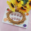 Spring Press on Nails Short Square Fake Nails Nude Nails