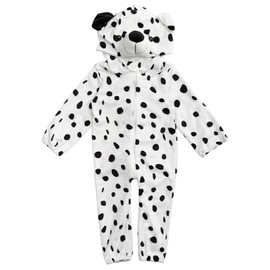 HollyHOME Baby Romper Dalmatians Puppy Cosplay Costume Cuddly Dog Toddler Cosplay Clothing One-piece Jumpsuit Animal Cosplay Outfits Costume for 0-6M