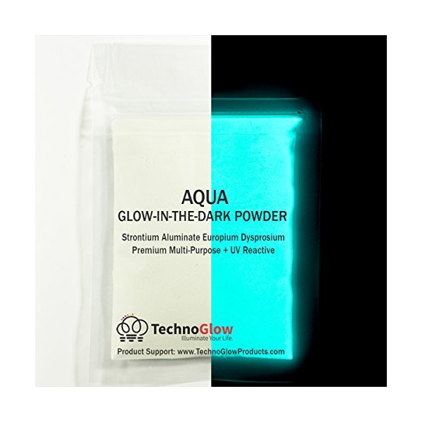 Aqua Glow in the Dark Powder | Various Sizes -