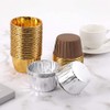 ANCLLO 50Pcs Party Hippo Cupcake Cups Foil Muffin Liners Gold