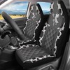 Poceacles Cow and Diamond Pattern Print Car Seat Covers 2pcs/Set