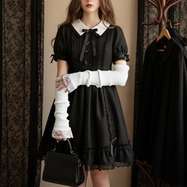 ZEYIYER Lace Arm Warmers, Fingerless Arm Warmer Gloves for Women, White Knitted Long Sleeve Arms Covers for Autumn Winter