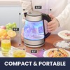 Elite Gourmet EKT-602 Electric BPA-Free Glass Kettle, Cordless 360° Base,