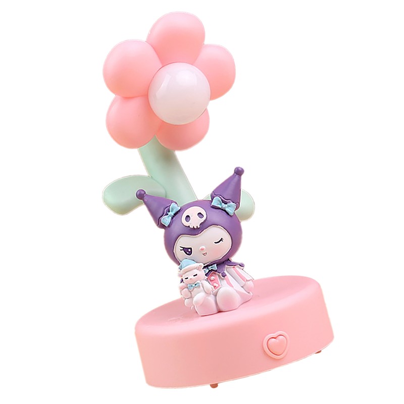 Cute Night Light Multifunctional Resin Cartoon Flower Toddler Night Light