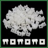 Motoforti 100Pcs White Square Plastic Fastener Retainer Clips for Auto
