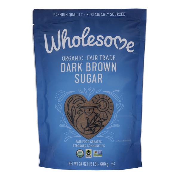 Wholesome Sweeteners Sugar - Organic - Dark Brown - 24 oz - Pack of 6