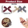 150PCS Mini Buffalo Plaid Burlap Bows, Red Black White Checkered