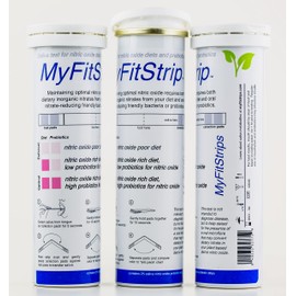 Nitric Oxide Test Strip - Track Both Prebiotic Nitrate and Biomarker for Nitric Oxide by MyFitStrip - 25 Self Care Saliva Test Strip