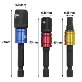 Aiweijia Impact Grade Socket Adapter Set, Bit Socket Wrench Adapter Set 1/4" 3/8" 1/2" Drive for Nut Drivers Impact Hole Saws Spade Bits Conversion Accessory