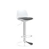Elama 2 Piece Adjustable Bar Stool in Black and White