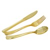 Tighall 120pcs Gold Plastic Silverware Set, Cutlery, Disposable Utensils, 40