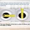 ADERTOS Pack of 2 Drain Filter Sink Plug Stainless Steel