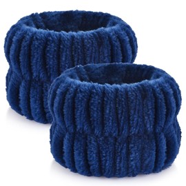 2 for Wrist Wash Band, Face Wash Bracelets, Skin Care Accessories, Bracelet for Skin Care and Makeup, Skincare Accessories, Cuffs, Spa Wrist Protection, Attached with 2 Hooks (Dark Blue, 2 Pieces)