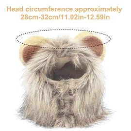 VPOUERY Lion Mane Wig for Cat Cat Costume Puppy Costume Funny Pet Cat Costume Washable Costume Lion Hair Courage Kitten Cat Fancy Dress Funny Pet Clothing Accessories