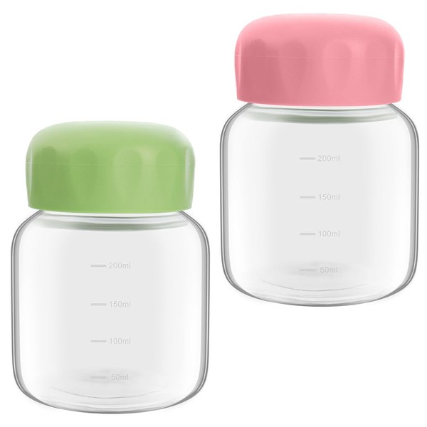 MEIYOUJU AM 2 Pack Small Water Bottles, 300ml Glass Water